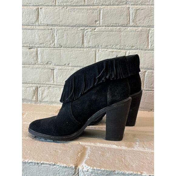 Anthropologie Joie Makena Suede Fringe Booties 38.5 - Picture 2 of 7